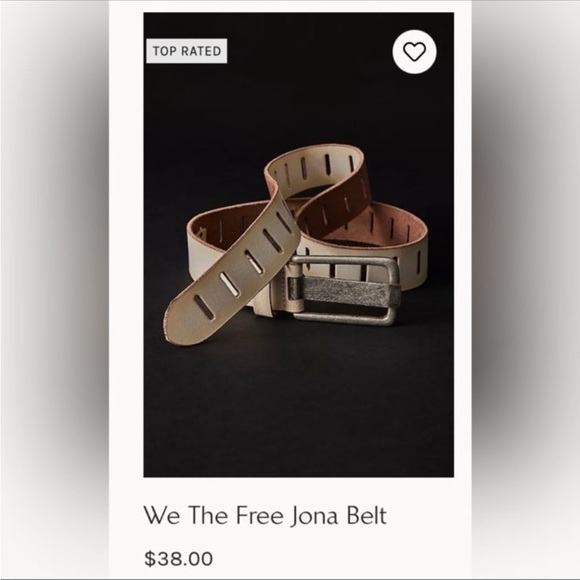 Free people we the free Jona belt  in ivory color - Picture 16 of 16